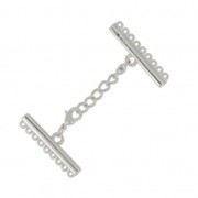 Fermoir 9 rangs 35 mm - White bronze x1
