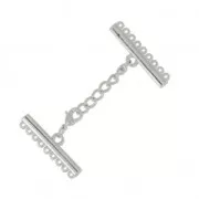 Fermoir 9 rangs 35 mm - White bronze x1