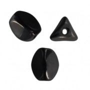 Perles en verre tchèque Pinch Beads 5x3 mm Jet x50|raw }}