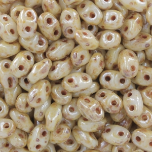 MiniDuo 2x4 mm Ivory Ceramic Look x10g