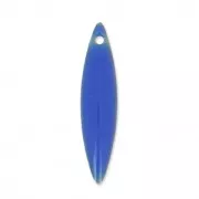Navettes en métal et résine époxy 25x5.5 mm Bleu Electrique x 10