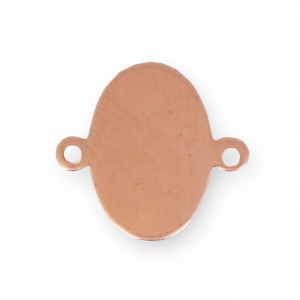 Intercalaire ovale 2 anneaux pour poudre de sur-glaçure Efco 19 mm en cuivre