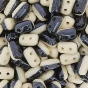 Rullas Duet 3x5 mm Bicolore Black/Opaque Beige Luster x10g