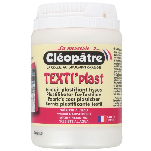 Colle Cléopâtre -Texti' plast - Enduit plastifiant tissus x250g