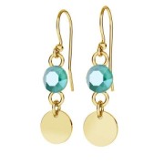 Sequin rond 9 mm - médaille à graver en Argent 925 Doré à l'or fin x1