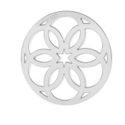 Pendentif / Intercalaire rond rosace 13 mm en Argent 925 x1|raw }}