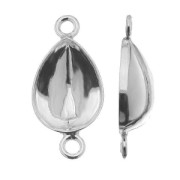 Serti intercalaire pour cabochon PureCrystal 4320 14x10 mm en Argent 925 x1