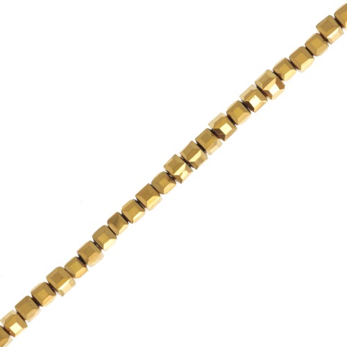 Cubes en verre 3 mm Doré x47 cm