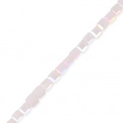 Cubes en verre 2.5 mm Luster Light Rose Opal x43 cm