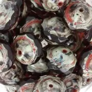 Perles en verre Saturn Beads 8x10 mm Amethyst Travertin x10