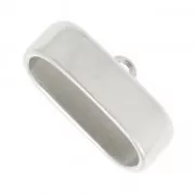 Embout en métal pour cordon 10 mm et lacet 10x30 mm Placage Argent fin vieilli