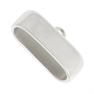 Embout en métal pour cordon 10 mm et lacet 10x30 mm Placage Argent fin vieilli