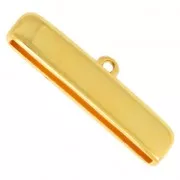 Embout en métal pour lacet 30x2 mm doré à l'or fin