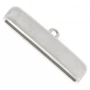 Embout en métal pour lacet 30x2 mm Placage Argent fin vieilli