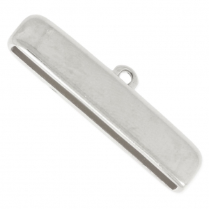 Embout en métal pour lacet 30x2 mm Placage Argent fin vieilli