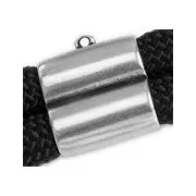Embout double en métal pour cordon 10 mm Placage Argent fin vieilli