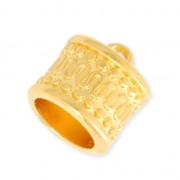 Embout métal pour création de bijoux spirale ou pour cordon 10 mm doré à l'or fin