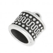 Embout métal pour création de bijoux spirale ou pour cordon 10 mm Placage Argent fin vieilli|raw }}