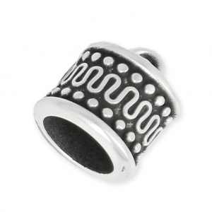 Embout métal pour création de bijoux spirale ou pour cordon 10 mm Placage Argent fin vieilli