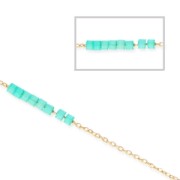 Chaîne fine pour Miyuki Delica 11/0 maille Forçat 0.8 mm - Doré à l'or fin x1m|raw }}