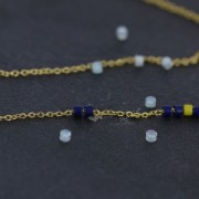 Chaîne fine pour Miyuki Delica 11/0 maille Forçat 0.8 mm - Placage argent fin x1m