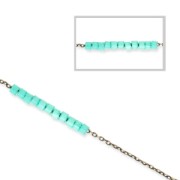 Chaîne fine pour Miyuki Delica 11/0 maille Forçat 0.8 mm - Bronze x1m|raw }}