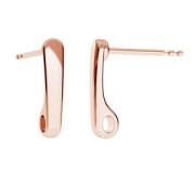 Clous d'oreilles goutte 13.5 mm en Argent 925 doré rose x 2|raw }}