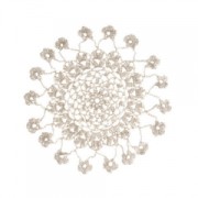 Napperon crochet dentelle fleur 20 cm Ecru x1|raw }}