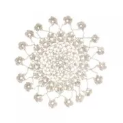Napperon crochet dentelle fleur 20 cm Ecru x1