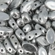 Perles en verre 2 trous IrisDuo 4x7 mm Labrador x25