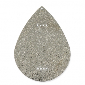 Intercalaire goutte en métal diamanté pour Miyuki Delica 40 mm Argenté x1