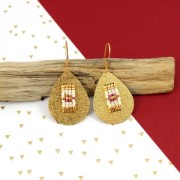 Intercalaire goutte en métal diamanté pour Miyuki Delica 40 mm Argenté x1