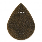 Intercalaire goutte en métal diamanté pour Miyuki Delica 40 mm bronze x1