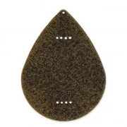 Intercalaire goutte en métal diamanté pour Miyuki Delica 40 mm bronze x1