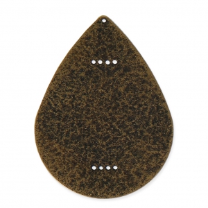 Intercalaire goutte en métal diamanté pour Miyuki Delica 40 mm bronze x1