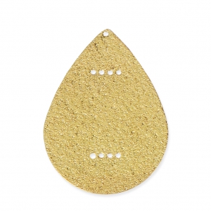 Intercalaire goutte en métal diamanté pour Miyuki Delica 30 mm doré x1