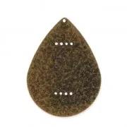 Intercalaire goutte en métal diamanté pour Miyuki Delica 30 mm bronze x1