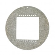 Intercalaire rond évidé en métal diamanté pour Miyuki Delica 35 mm Argenté x1
