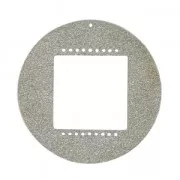 Intercalaire rond évidé en métal diamanté pour Miyuki Delica 35 mm Argenté x1