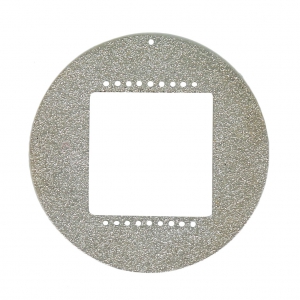 Intercalaire rond évidé en métal diamanté pour Miyuki Delica 35 mm Argenté x1