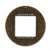 Intercalaire rond évidé en métal diamanté pour Miyuki Delica 35 mm bronze x1