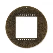 Intercalaire rond évidé en métal diamanté pour Miyuki Delica 35 mm bronze x1
