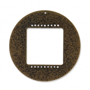 Intercalaire rond évidé en métal diamanté pour Miyuki Delica 35 mm bronze x1