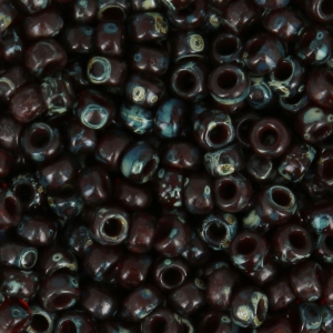 Rocaille Miyuki 8/0 4503 - Flame Red Picasso x8g