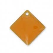 Sequins losanges en métal et résine époxy 16x16 mm Moutarde x 8|raw }}