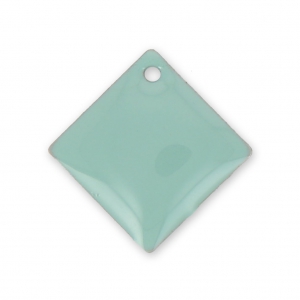 Sequins losanges en métal et résine époxy 16x16 mm Vert d'eau x 8