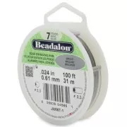 Fil Cablé 7 brins 0.61 mm - Beadalon - Acier Inoxydable x 31 m