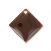 Sequins losanges en métal et résine époxy 18x18 mm Marron x 8|raw }}