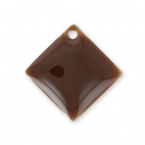 Sequins losanges en métal et résine époxy 18x18 mm Marron x 8