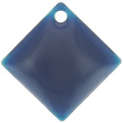 Sequins losanges en métal et résine époxy 16x16 mm Bleu Nuit x 8